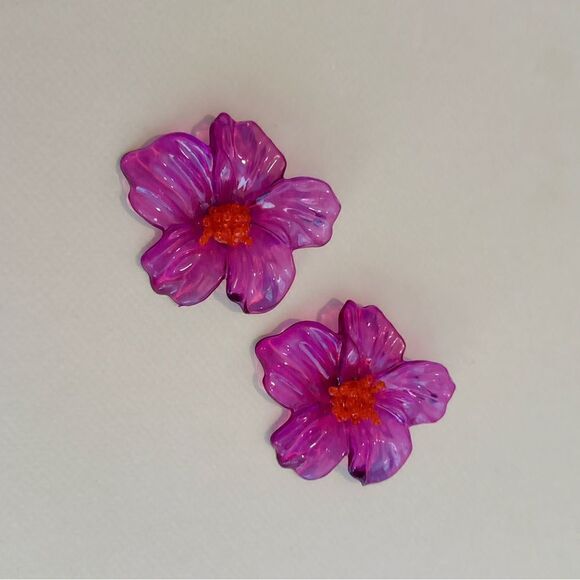 Flower earrings N1282 - Picture 2 of 4